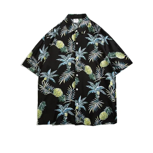 YSJY Custom Summer Turn-down <b>Collar</b> Hawaiian <b>Shirts</b> Man Printed Designer Open <b>Collar</b> Button up <b>Shirt</b> - Product Image 3