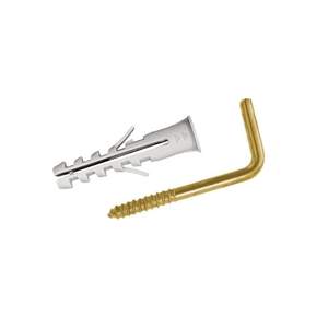 Nylon acciaio 50 pezzi 4x20mm oro tasselli con ganci per la conservazione a parete fai da te immagini di fissaggio specchi cornici - Product Image 1