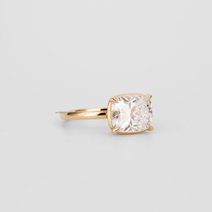 แหวนเพชรโมอิสเจียระไนแบบวินเทจสำหรับผู้หญิง925สีเงินและ1.8มิลลิเมตร - Product Image 3