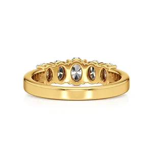 แหวนเพชรรูปไข่ห้าเม็ดนิรันดร์ - Product Image 6