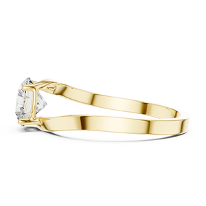 Bague en diamant de laboratoire de 0,25 ct, alliance en or 14 carats, design à 4 griffes, qualité EF VS1-2, personnalisable, bijoux fins, fournisseur fiable - Product Image 3