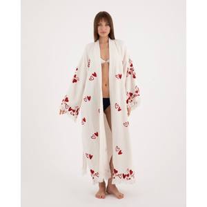 Kimono long pour femme, silhouette fluide et douce, coupe décontractée, conçu pour des looks contemporains et facile à assortir. - Product Image 6