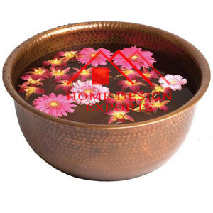 Copper Metal <b>Bowl</b> Handmade Salon Products Saloon Accessories Pedicure <b>Bowl</b> Hammered Design - Product Image 2