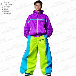 Custom Oversize Sportwear Streetwear Casual Sweatsuit 3M reflectante cortavientos Nylon Chándal Hombres Chaqueta y Jogger Set - Product Image 5