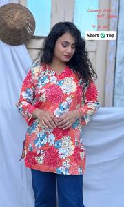 Conjunto Tradicional Indio de Kurti y Plazzo de Algodón Pesado con Dupatta para Mujer, para Festivales y Uso Diario, Sin Tiempo de Entrega Estándar, en Stock - Product Image 2