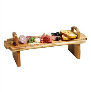 Plateau rectangulaire et rond en bois personnalisable pour la maison et le mariage Matériel PC pour assiettes et plats - Product Image 4