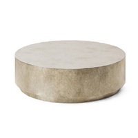 Tendance chaude Style européen salon métal laiton Table basse finition or haut rond faible hauteur Table centrale pour chambre