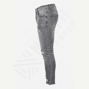 Custom Y2K High Street Washed Loose Fit <b>Jeans</b> <b>For</b> <b>Men</b> <b>Wide</b> <b>Leg</b> Light Blue Straight Baggy Denim Pants Wholesale Bulk Supply - Product Image 3