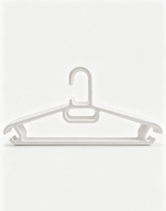 White PP Plastic Garment <b>Hanger</b> Anti Slip Clothes <b>Hanger</b> Hollow Shoulder <b>Hanger</b> for Wardrobe Closet-pack 20 - Product Image 1