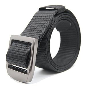 Cinturón de diseñador hecho a mano con logotipo personalizado 100% lona de algodón hebilla deslizante elegante Material elástico de nailon personalizado precio al por mayor - Product Image 1