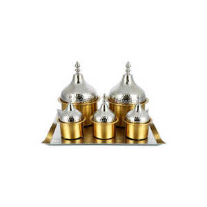 Plato de bandeja de servicio de Metal de calidad superior para Hotel restaurante Mesa comida servir decoración de Navidad uso bandeja de servicio - Product Image 6