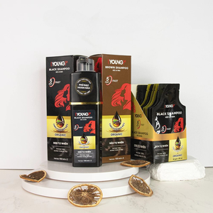 Champú de crema de hierbas orgánico sin amoníaco para tinte de cabello negro gris marrón con extractos de hierbas - Product Image 6