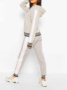 ชุดวอร์มผู้หญิงแบบสองชิ้น,ชุดวอร์มเสื้อฮู้ดและกางเกงวิ่งจ๊อกกิ้งสีพื้นสำหรับฤดูใบไม้ร่วงชุดกางเกงจ็อกเกอร์ - Product Image 2