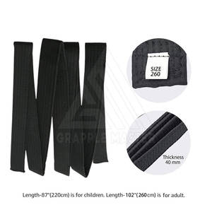 Cinturones de Karate unisex de la mejor calidad Cinturones de Karate teñidos Palin ligeros para Judo y Taekwondo unisex Bajo MOQ Último diseño - Product Image 2
