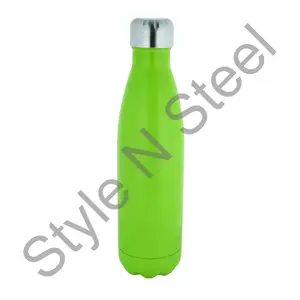 Lite Green color Electro steel water bottle Water bottle Single Wall Chromo Water Bottle Ribbed Stainless Steel