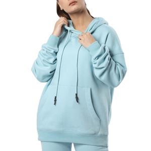 Chándal con logotipo personalizado para mujer, de manga larga Sudadera con capucha, conjunto deportivo elástico de dos piezas, ropa de calle de otoño, chándales para mujer de talla grande - Product Image 4
