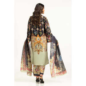 Conjunto de 3 Piezas en Satén Charmeuse Estampado IUSTKSD-1455 - Product Image 4