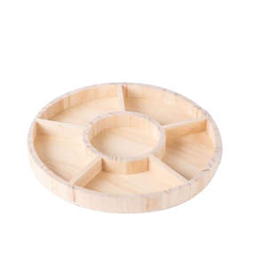 Plat de service en bois pour chips et trempette, plateau de service avec bol à sauce, plateau à collation, centre de table, décoration de table - Product Image 6