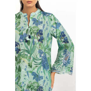 ชุดลำลองสไตล์โบโฮ IUSTKSD-2216 แบบ 3 ชิ้น ลายพิมพ์ พร้อมปกปักลายแมนดาริน ระบายอากาศได้ดีและมีสไตล์ - Product Image 1