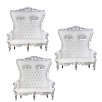 Chaise de trône à dossier haut de conception européenne de luxe chaise de trône de deux sièges pour épouser des meubles de restaurant et d'hôtel