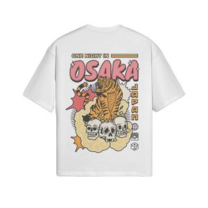 Camiseta Japonesa Osaka, Transpirable, de Verano, Lavable, de Algodón Puro, Estilo Vintage Retro, de Media Manga - Product Image 1