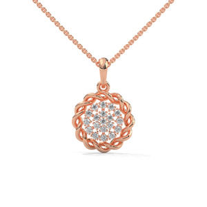 Élégant or rose 18 carats diamants exquis cultivés en laboratoire séduisant design raffiné artisanat pendentifs fins et breloques - Product Image 4