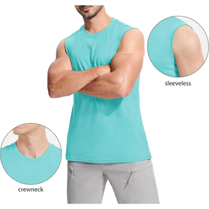 Fabriqué à partir de tissu respirant et humide, les hauts sans manches vous gardent au frais et confortables les séances d'entraînement les plus intenses. - Product Image 5