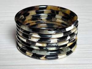 TRADIRIONAL Natural Buffalo Horn <b>Cuffs</b> , Bangles and <b>Bracelets</b> Made From Real Buffalo Horn, Available in an Assortment of - Product Image 5