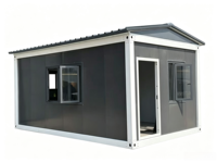 Maison en pente haut de gamme transformée à partir d'un conteneur maritime pour bureau, appartement et salle de bain, fabriquée en panneaux sandwich en acier