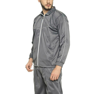 Survêtement d'entraînement pour hommes, impression personnalisée, survêtement à fermeture éclair en polyester de couleur unie - Product Image 3