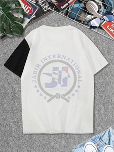 Venta al por mayor de alta calidad de encargo de peso pesado de pantalla de impresión 100% algodón camiseta recortada de gran tamaño gota hombro Boxy Fit camiseta - Product Image 6