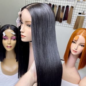 Prix bon marché produit fermeture perruque extensions de cheveux dentelle transparente, cheveux colorés 100% cheveux vietnamiens pas de prix de gros synthétique - Product Image 4
