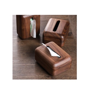 Rectangular wood Facial Tissue box cover Holder Organizer rectangle Acacia wood Tissue Box Holder with cheap price