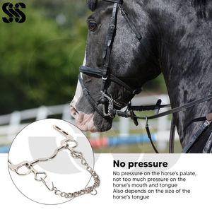 Cadena de gancho de acero inoxidable de alta calidad OEM al por mayor para bocados de caballo, con rodillo de fácil control que evita el deslizamiento del bocado para carrozas. - Product Image 4