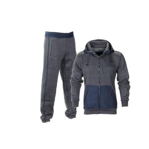 Ensemble de survêtement d'hiver en molleton technique uni imprimé, sweat à capuche zippé intégral, pantalon de jogging, ensemble de jogging unisexe coupe-vent - Product Image 2