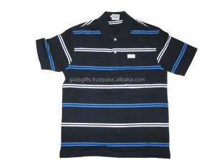 ผ้าฝ้ายแท้ทำเสื้อโปโลแขนสั้นแฟชั่นผู้ชายที่มีการออกแบบที่กำหนดเองและสีเสื้อยืดผลิตในประเทศอินเดีย - Product Image 6