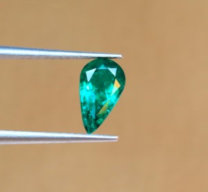 Piedra preciosa Esmeralda hidrotérmica cultivada en laboratorio, piedra Esmeralda facetada en forma de pera para hacer joyas, gemas Esmeralda - Product Image 5