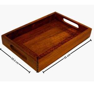 Plateau de service rond en bois gravé artisanal de qualité supérieure pour mariage, cuisine, salle à manger et décoration intérieure avec approvisionnement mondial - Product Image 5