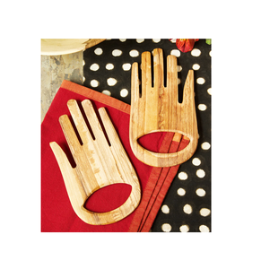 Serveur à salade en bois Top Designer Cuisines Accessoires Artisanat Bois Alimentaire Dessert Salade Serveur dernière conception - Product Image 5