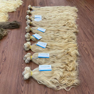 Prêt à Expédier 100% Vierge Vietnamien Naturel Ondulé Trame Haute Qualité Blonde Extensions de Cheveux Humains - Product Image 4