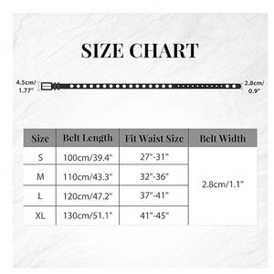 Beat Quality Ceinture en cuir clouté Rivet Jean Pantalon Rock Metal Ceintures Punk Clouté Plus Ceinture à oeillets noire pour les filles de la mode - Product Image 5