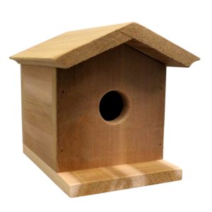 Casa de pájaros de madera Natural de alta calidad, patrón sólido, decoración colgante para exteriores, jardín, balcón, logotipo personalizado, tipo de cierre de botón - Product Image 2