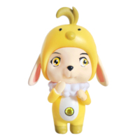 Figurine de collection en PVC, six modèles, 7,5 cm, Noah de Carrot Planet, poupée en plastique pour enfants, cadeau et décoration de bureau