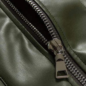 Veste en cuir d'agneau pour homme, meilleur design, vêtements décontractés, fermeture éclair avant, haute qualité, prix bas, vente en gros - Product Image 5