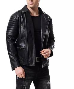 Veste à col montant coupe-vent en cuir PU pour hommes décontractés confortable et personnalisée en usine à bon prix en tissu de toile - Product Image 6