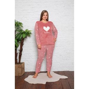 Nuova stagione autunno/inverno da donna in pile Welsoft girocollo spesso di grandi dimensioni Set pigiama 400400