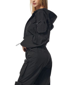 Ropa informal de Invierno para mujer, sudadera recortada con ajuste holgado para correr, conjuntos de sudaderas con capucha, sudaderas con cremallera completa, chándales cortos - Product Image 6