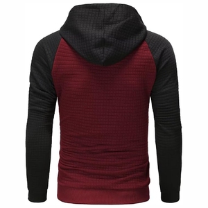 Sweat-shirt rétro pour homme, violet et noir, style urbain, bomber letterman avec manches contrastantes blanches, design personnalisé - Product Image 2