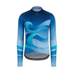 Maillot de cyclisme personnalisé OEM en gros pour hommes, manches courtes, avec poches, en Spandex/Polyester, imprimé par sublimation/transfer thermique - Product Image 3