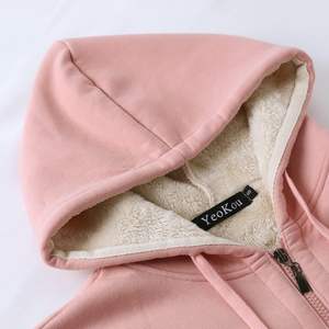<b>Men's</b> Casual Full Zip-up <b>Sherpa</b> <b>Lined</b> <b>Hoodie</b> Sweatshirt Jacket Coat Cozy Outerwear for Women - Product Image 3